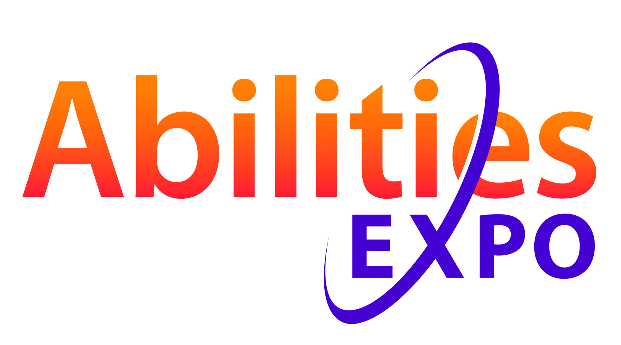 Orange and purple Abilities Expo logo